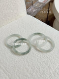 Imperial Tianshan Green Jade Bangle - Classic Round-Profile Natural Jadeite Bracelet for "Visual Cooling" & Zen Elegance