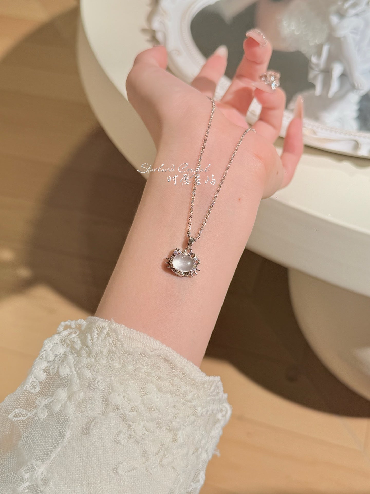 "Kitten’s Whisper" 3.0 Natural Clear Quartz Ring - Enhanced Anti-Tarnish Plating & High-Clarity Gemstone for Aura Cleansing & Protection